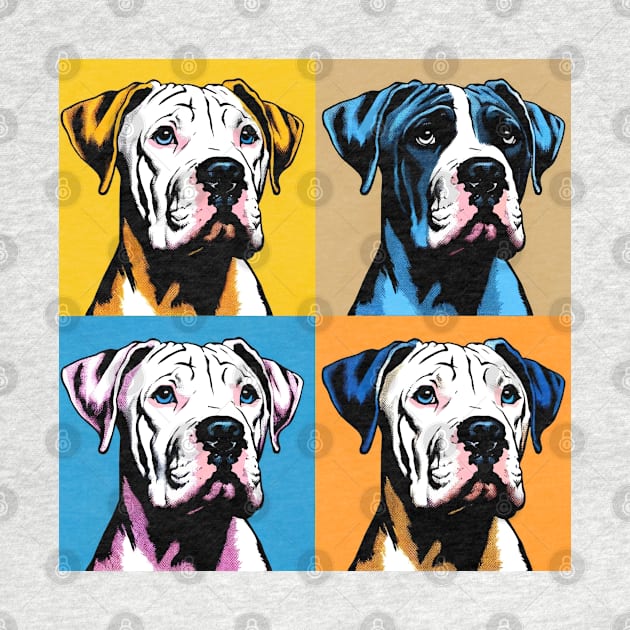 Pop Retro Dogo Argentino Art - Cute Puppy by PawPopArt